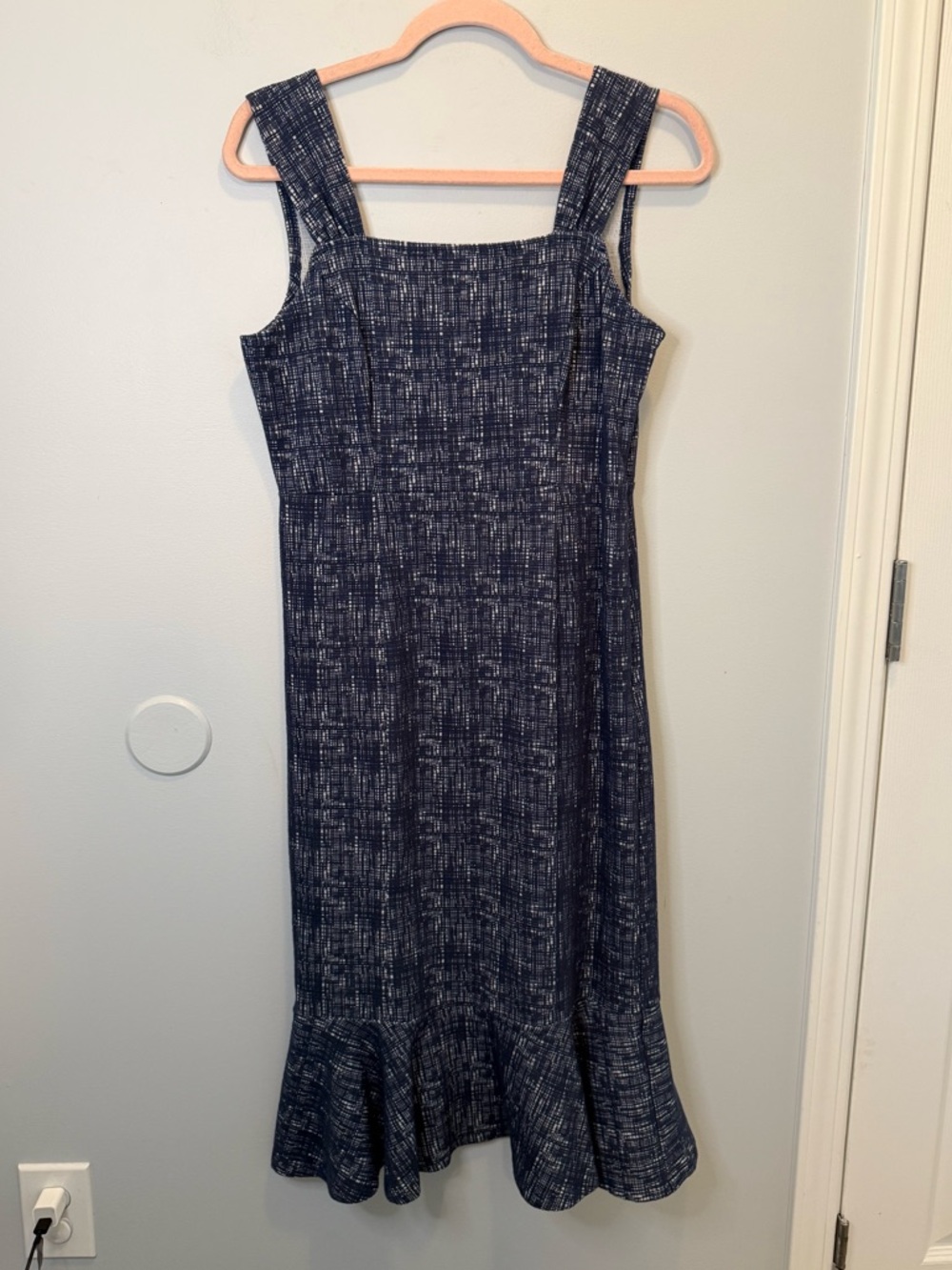 Sugarlips Square Neck Sleeveless Ruffle Midi Cocktail Dress Medium